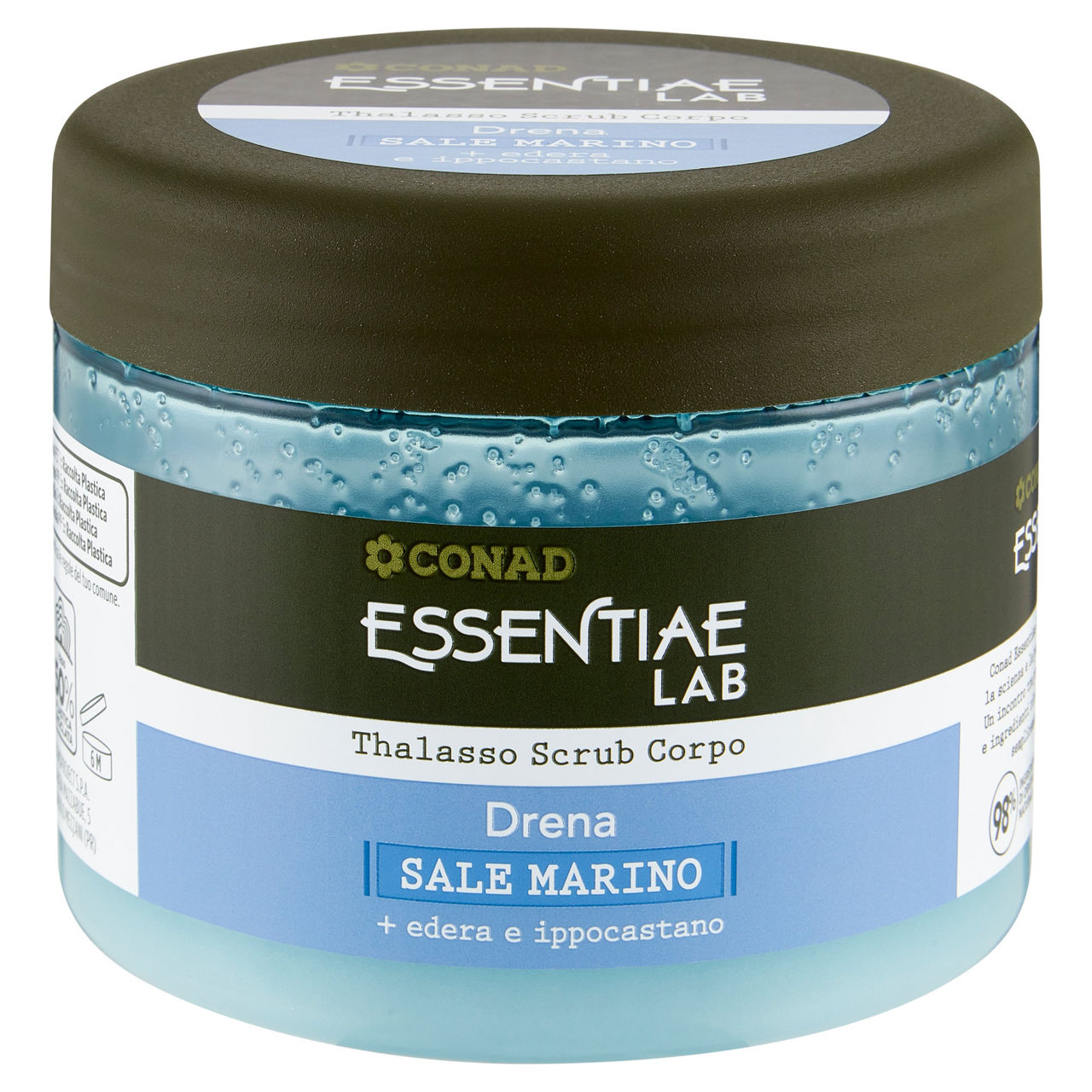 CONAD Essentiae Lab Thalasso Scrub Corpo Drena Sale Marino   edera e ippocastano 600 g