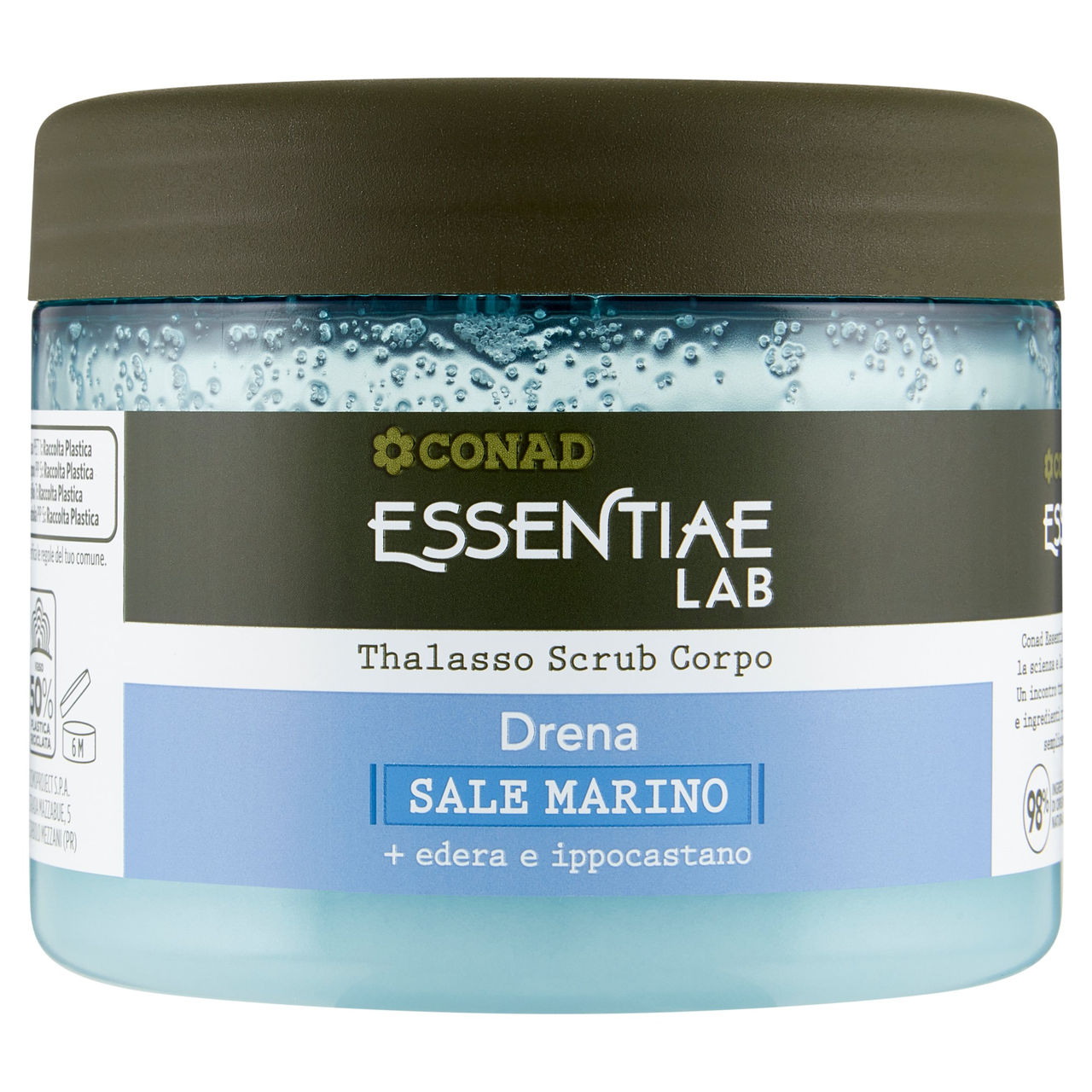 CONAD Essentiae Lab Thalasso Scrub Corpo Drena Sale Marino   edera e ippocastano 600 g