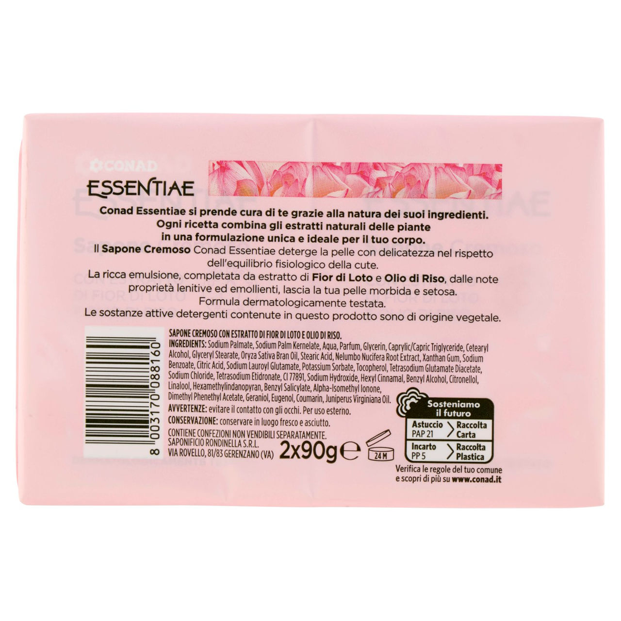 CONAD Essentiae Sapone Cremoso 2 x 90 g