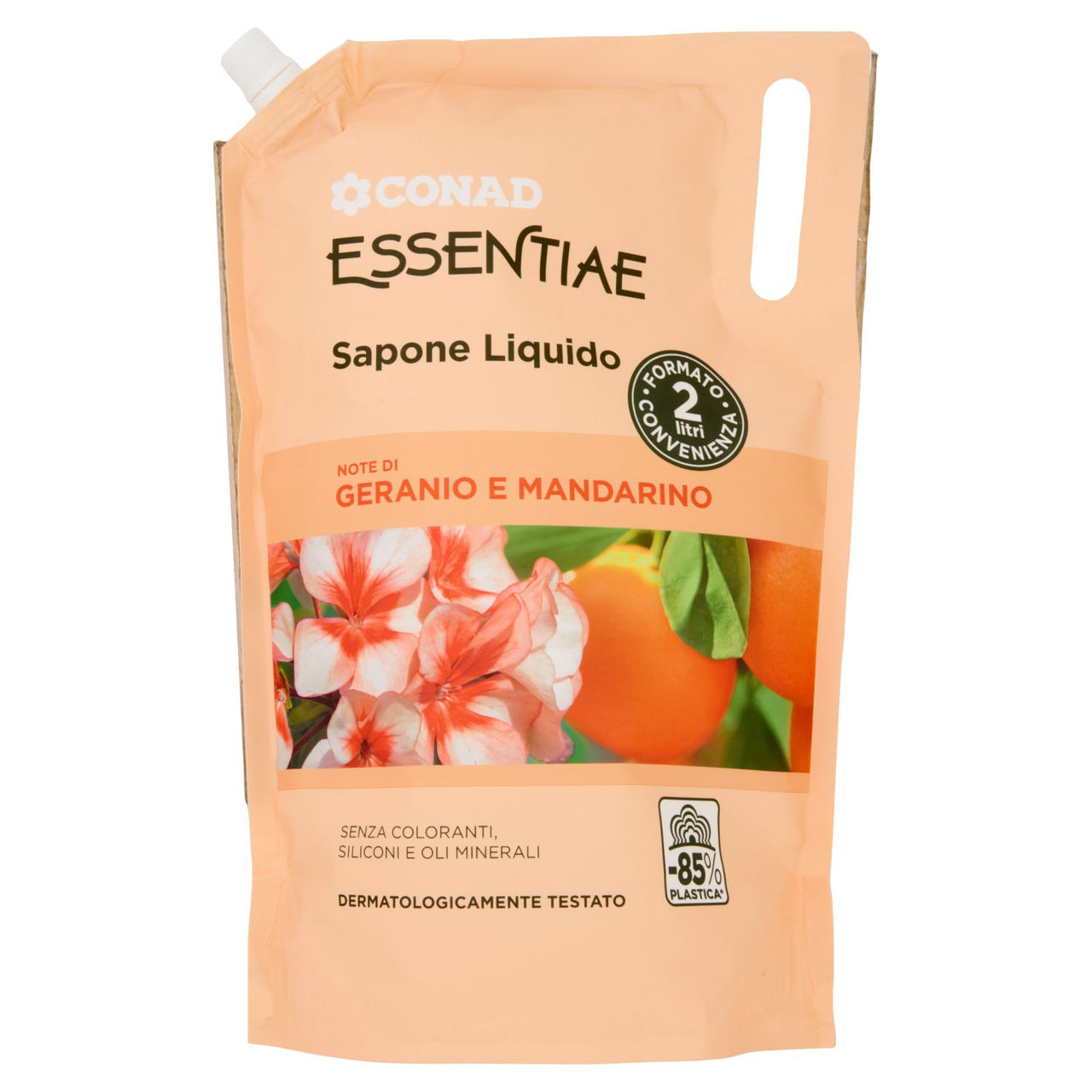CONAD Essentiae Sapone Liquido Note di Geranio e Mandarino 2 l