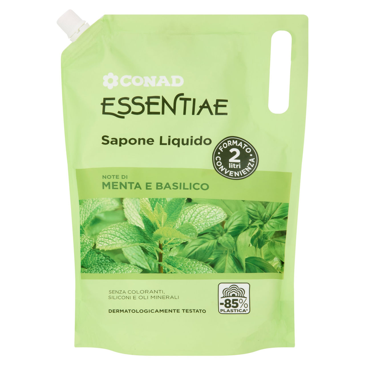 CONAD Essentiae Sapone Liquido Note di Menta e Basilico 2 l