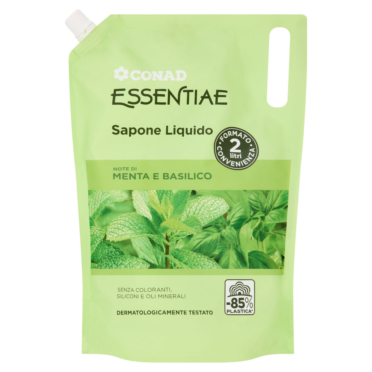 CONAD Essentiae Sapone Liquido Note di Menta e Basilico 2 l