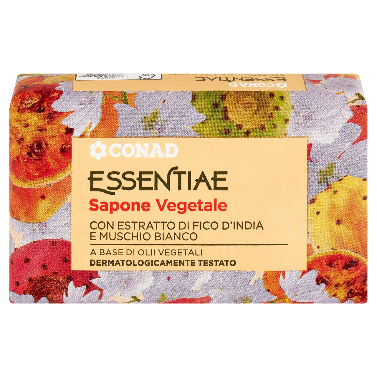 CONAD Essentiae Sapone Vegetale con Estratto di Fico d'India e Muschio Bianco 125 g