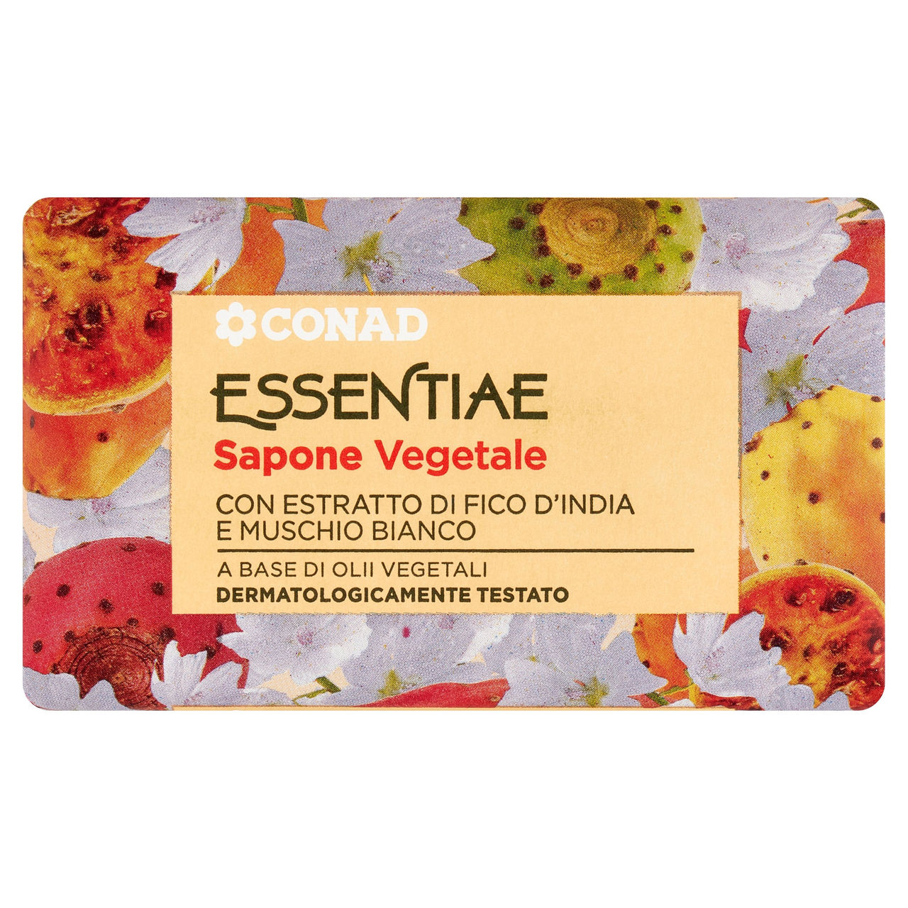 CONAD Essentiae Sapone Vegetale con Estratto di Fico d'India e Muschio Bianco 125 g