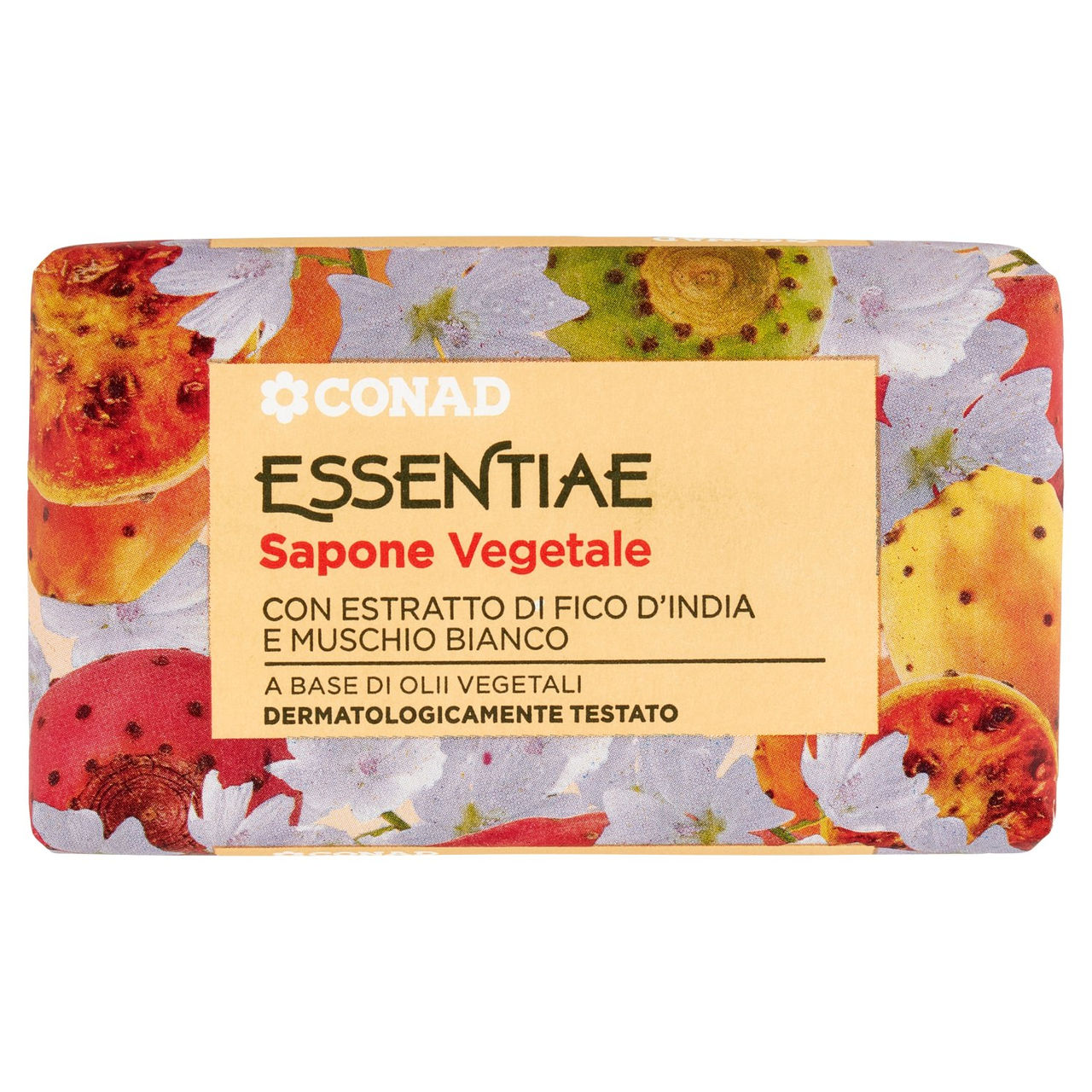 CONAD Essentiae Sapone Vegetale con Estratto di Fico d'India e Muschio Bianco 125 g