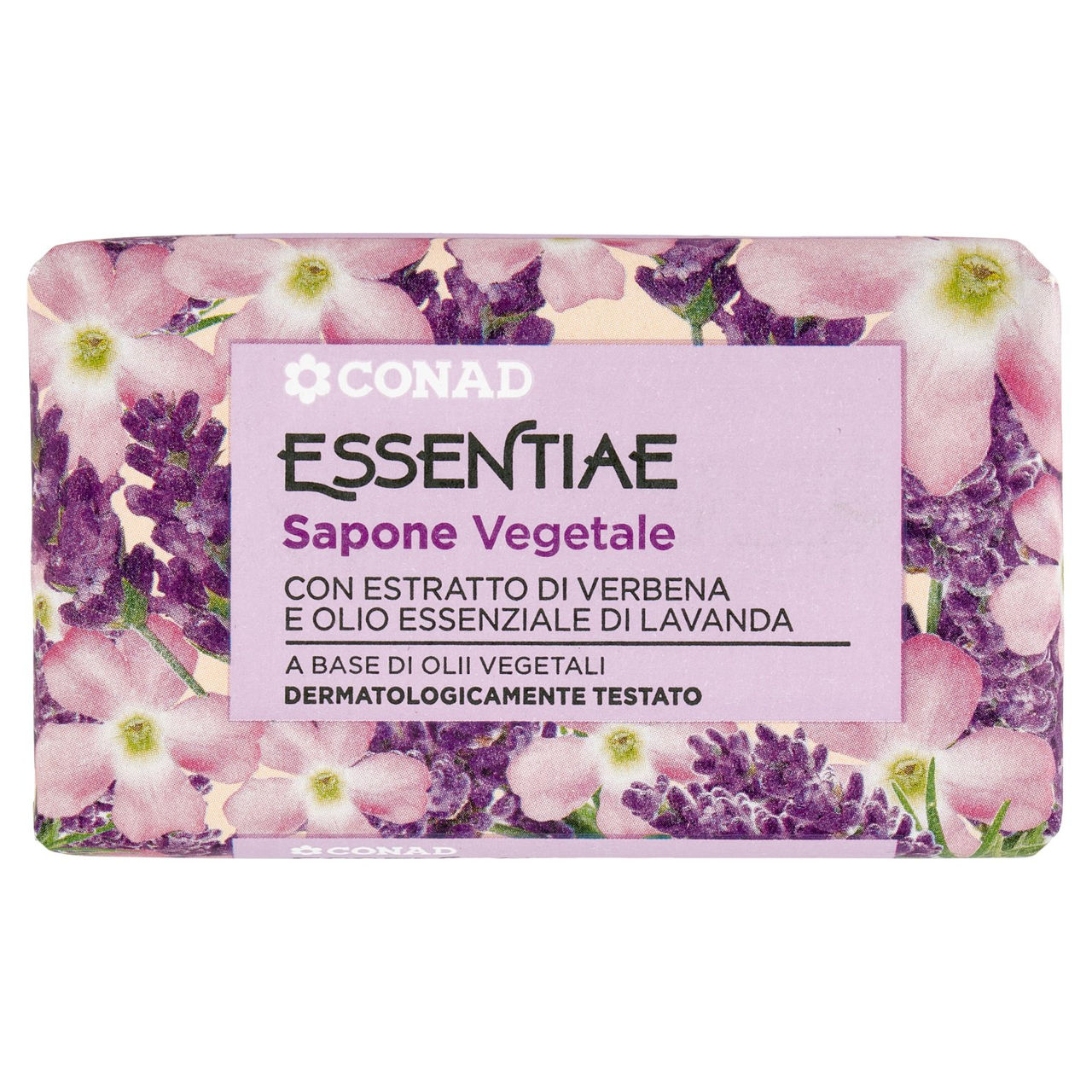 CONAD Essentiae Sapone Vegetale con Estratto di Verbena e Olio Essenziale di Lavanda 125 g