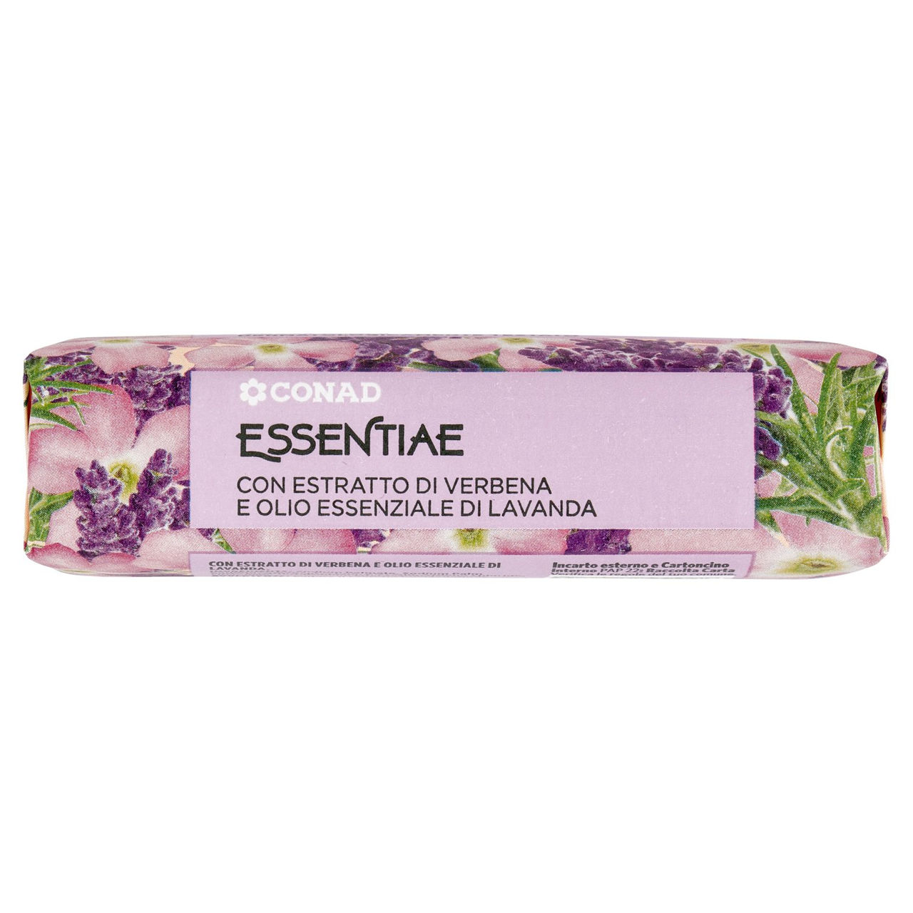 CONAD Essentiae Sapone Vegetale con Estratto di Verbena e Olio Essenziale di Lavanda 125 g