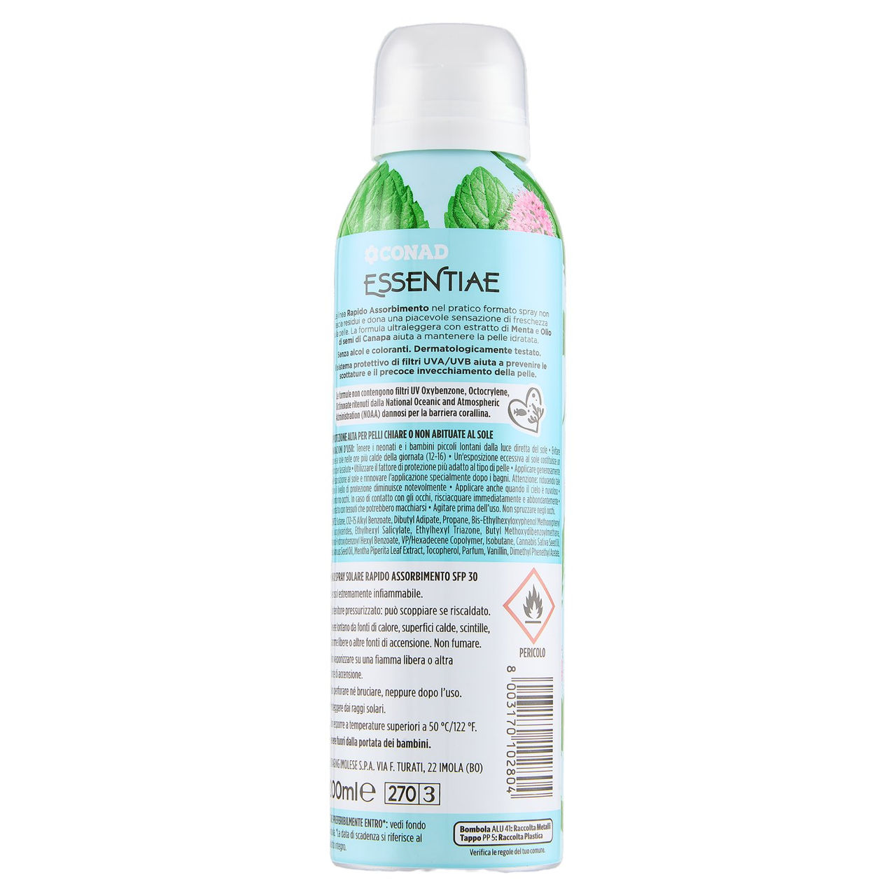 CONAD Essentiae Spray Solare 30 SPF Alta Rapido Assorbimento 200 ml