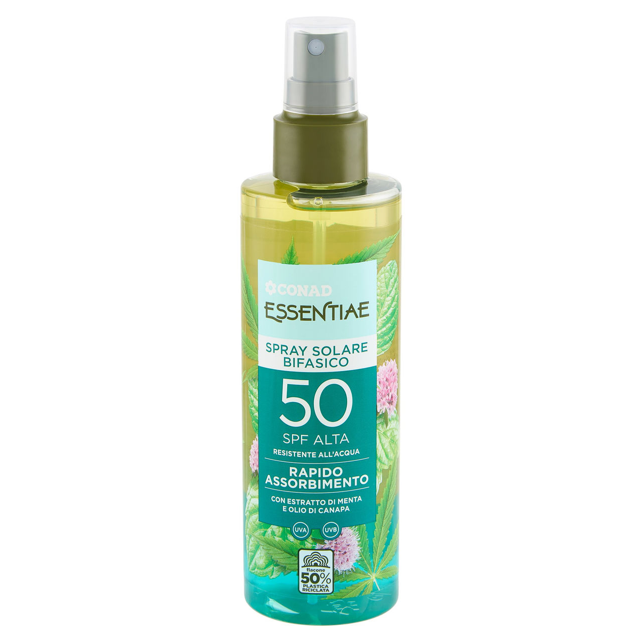 CONAD Essentiae Spray Solare Bifasico 50 SPF Alta Rapido Assorbimento 200 ml