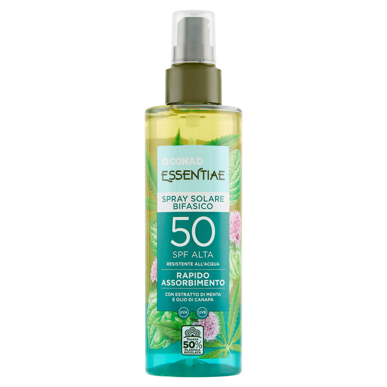 CONAD Essentiae Spray Solare Bifasico 50 SPF Alta Rapido Assorbimento 200 ml