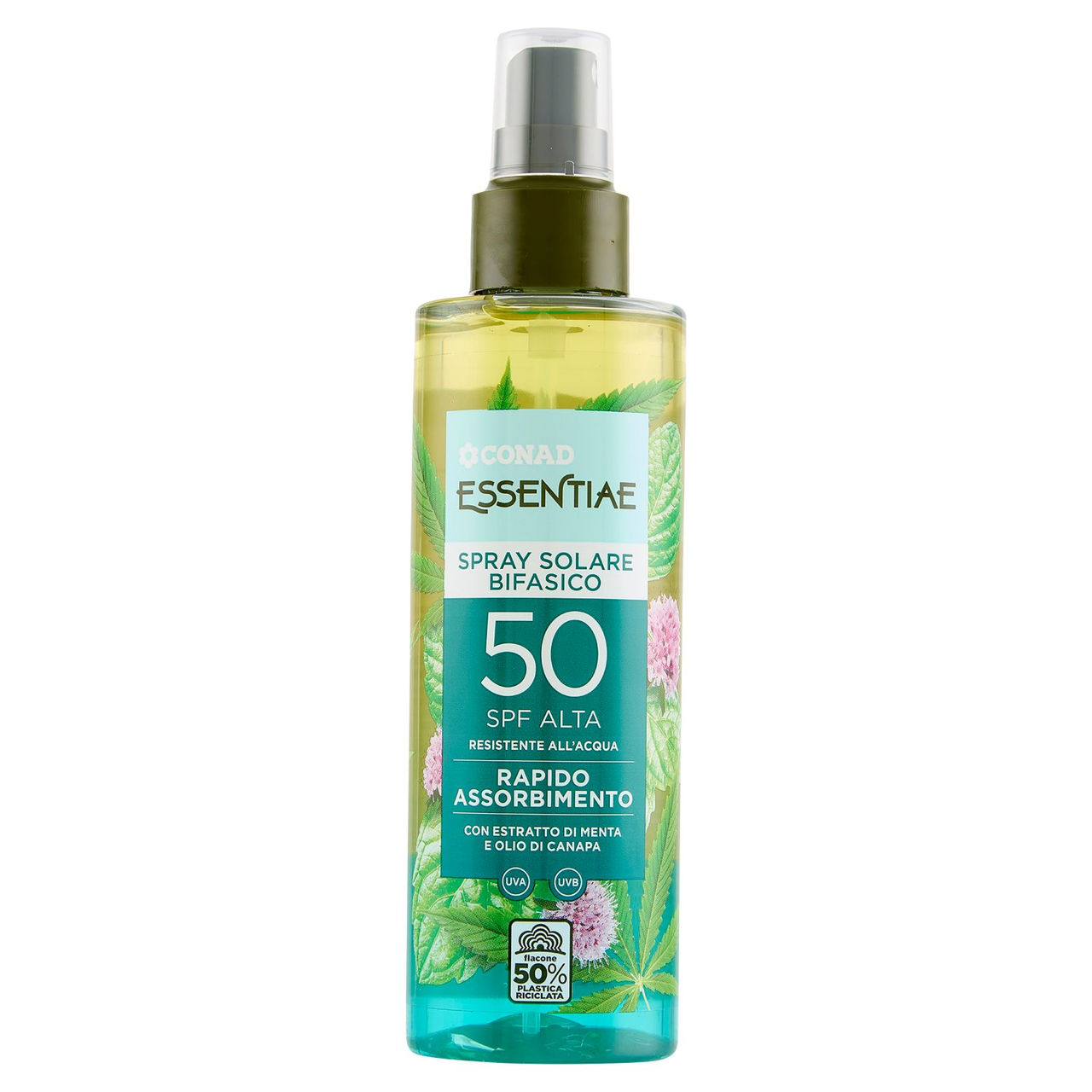 CONAD Essentiae Spray Solare Bifasico 50 SPF Alta Rapido Assorbimento 200 ml