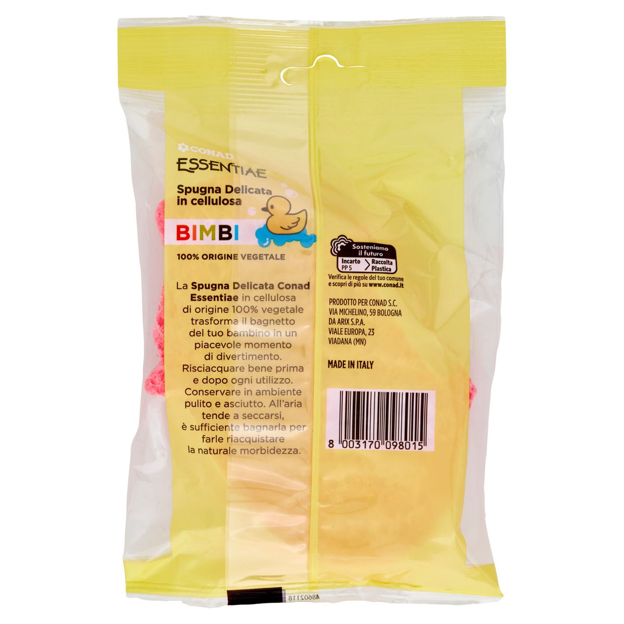 CONAD Essentiae Spugna Delicata in cellulosa Bimbi