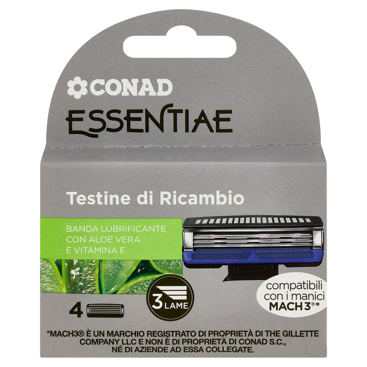 CONAD Essentiae Testine di Ricambio 3 Lame 4 pz