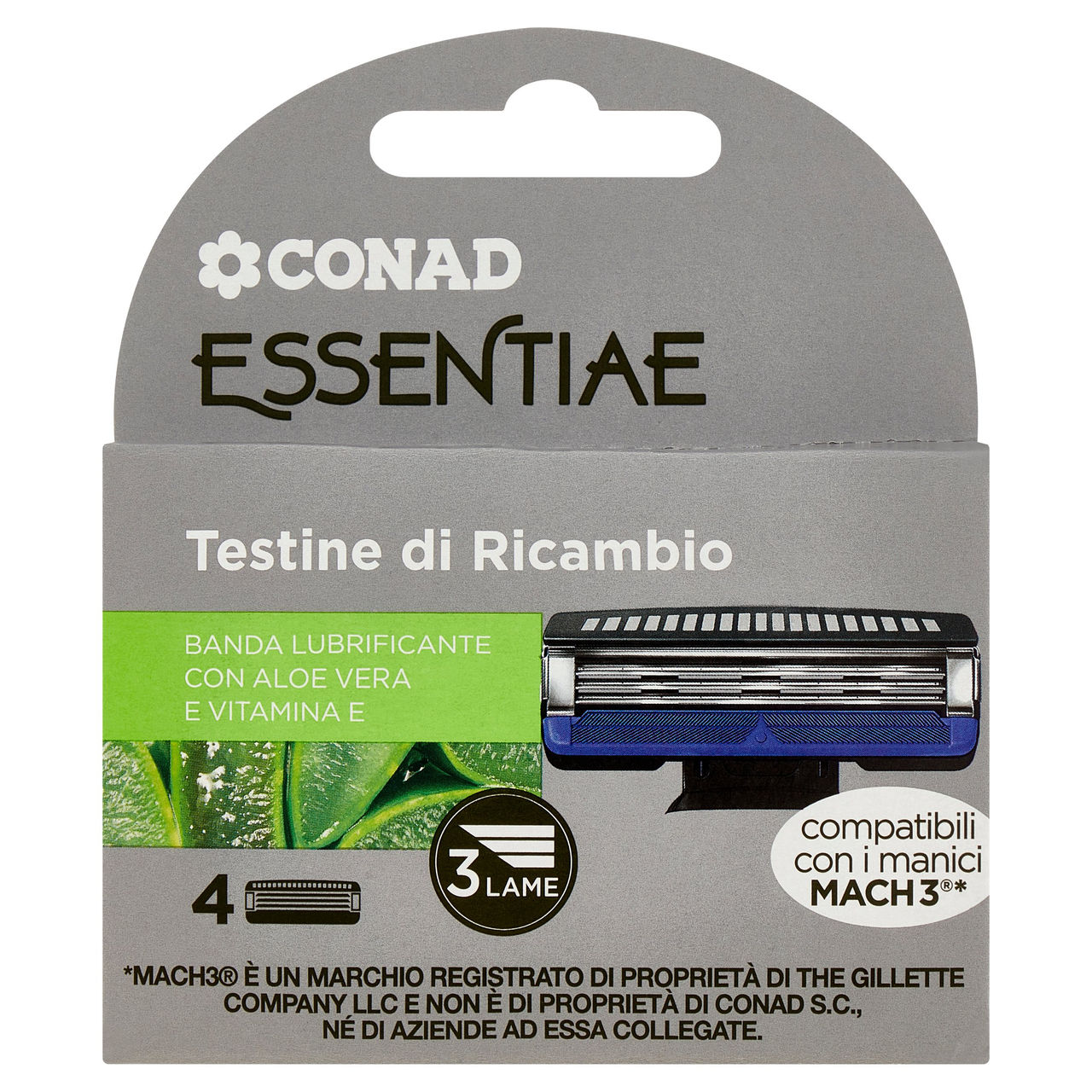 CONAD Essentiae Testine di Ricambio 3 Lame 4 pz