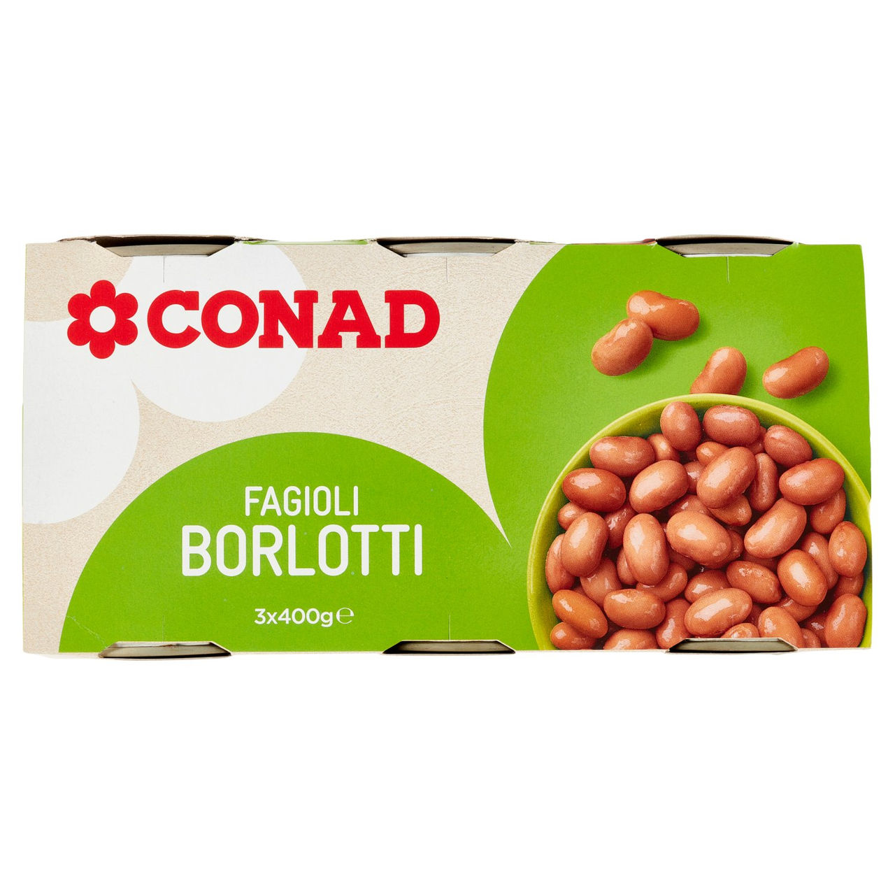 Fagioli Borlotti 3 x 400 g Conad in vendita online
