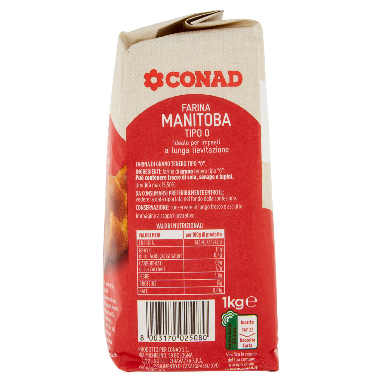Farina Manitoba Tipo 0 1 kg Conad Conad
