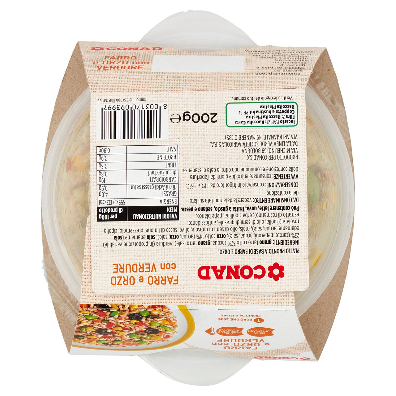 CONAD Farro e Orzo con Verdure 200 g