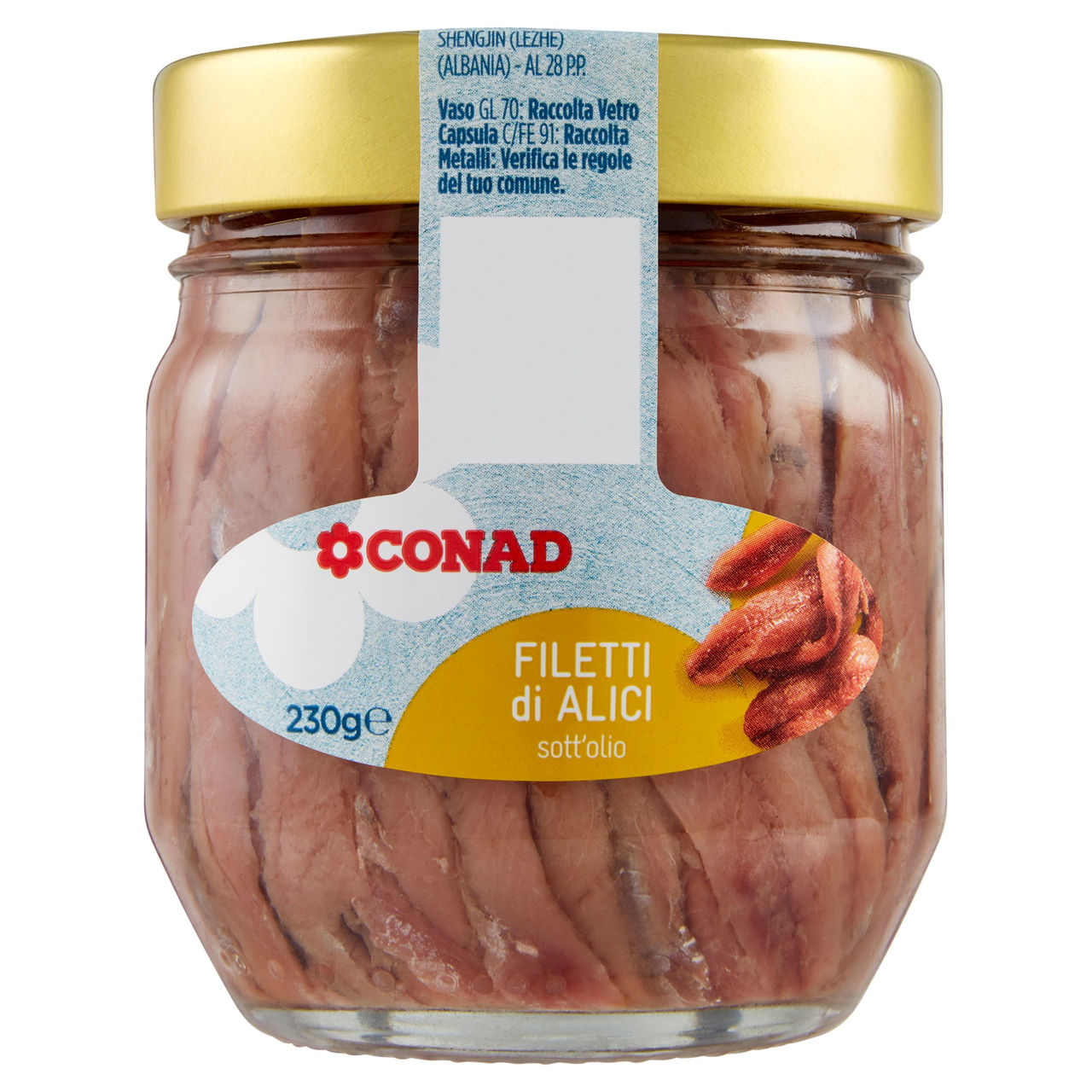 CONAD Filetti di Alici sott'olio 230 g