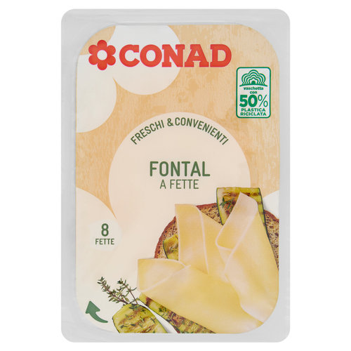 CONAD Freschi & Convenienti Fontal a Fette 8 Fette 130 g