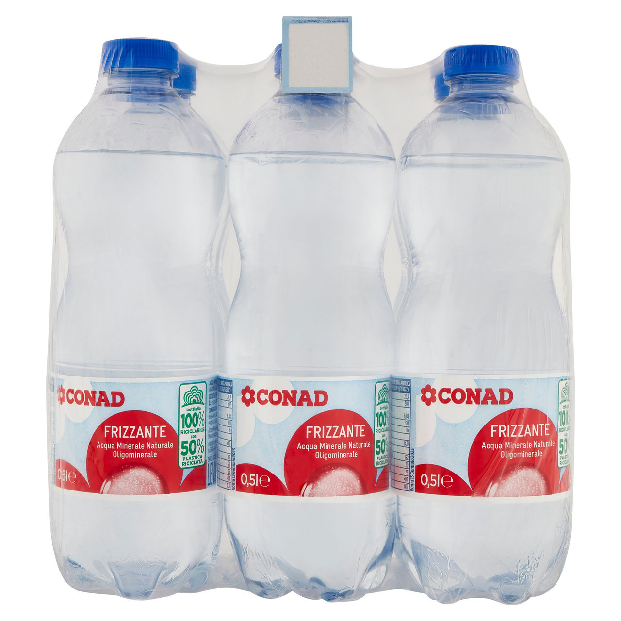 CONAD Frizzante Acqua Minerale Naturale Oligominerale Levia 6 x 0,5 l