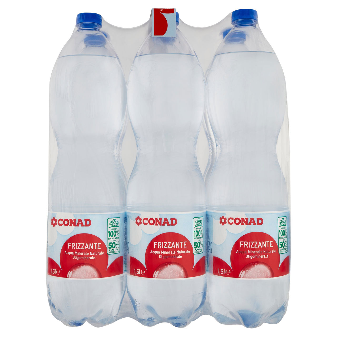 CONAD Frizzante Acqua Minerale Naturale Oligominerale Levia 6 x 1,5 l