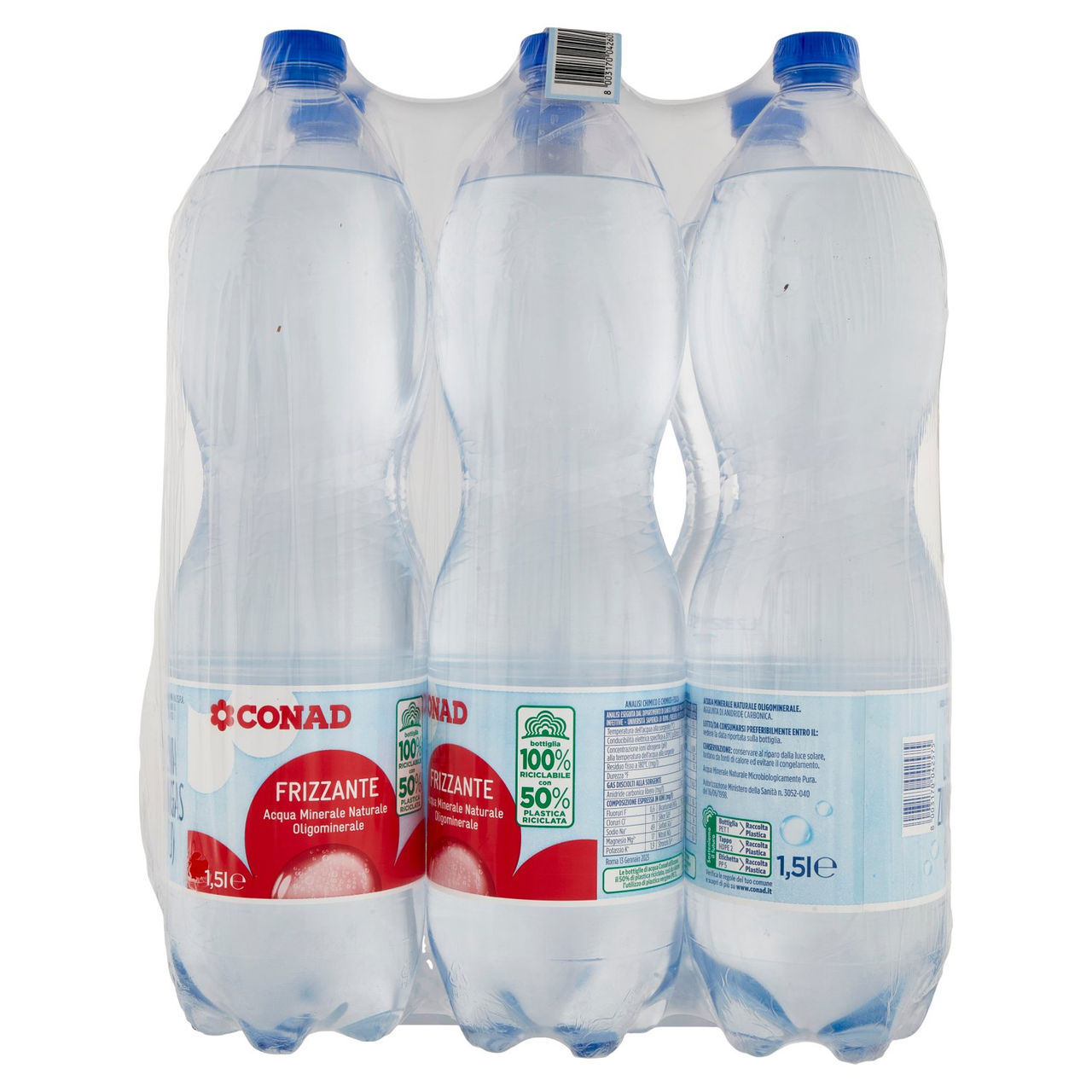 CONAD Frizzante Acqua Minerale Naturale Oligominerale Levia 6 x 1,5 l