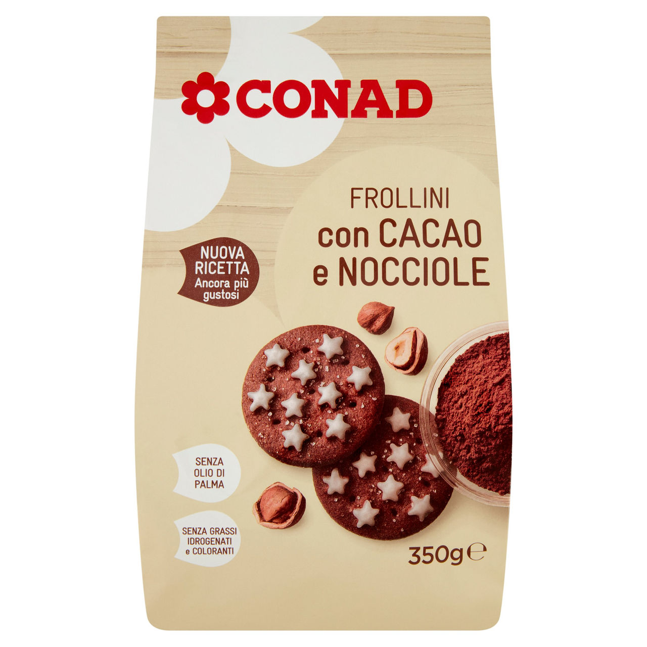 Frollini con Cacao e Nocciole 350 g Conad online