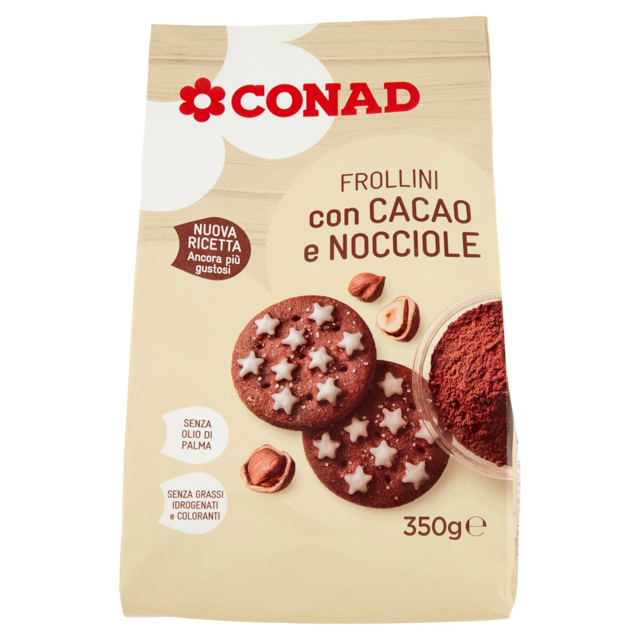 Frollini con Cacao e Nocciole 350 g Conad online