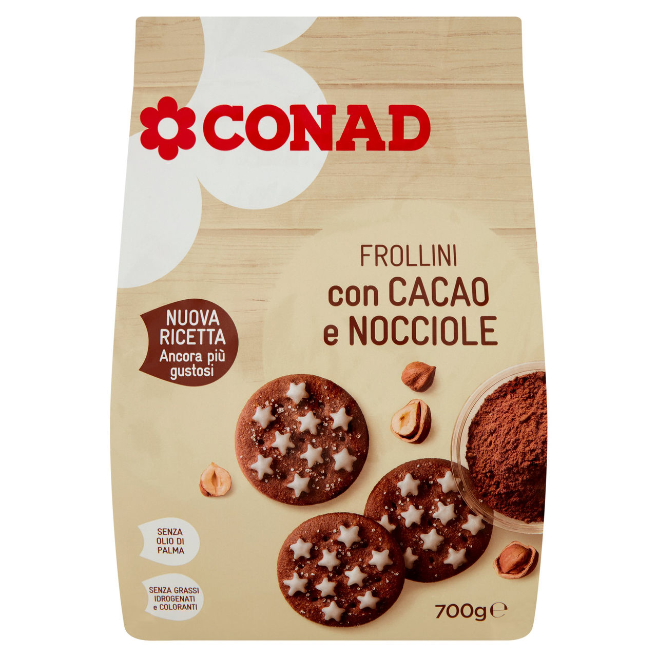 Frollini con Cacao e Nocciole 700 g Conad online