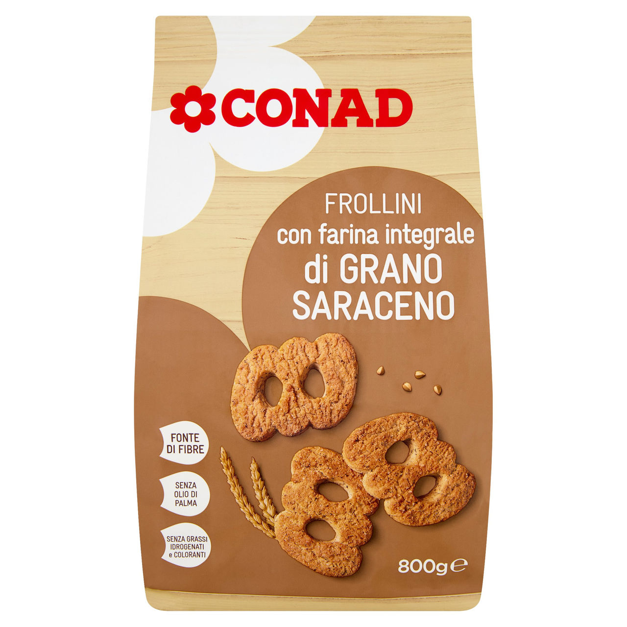 CONAD Frollini con farina integrale di Grano Saraceno 800 g