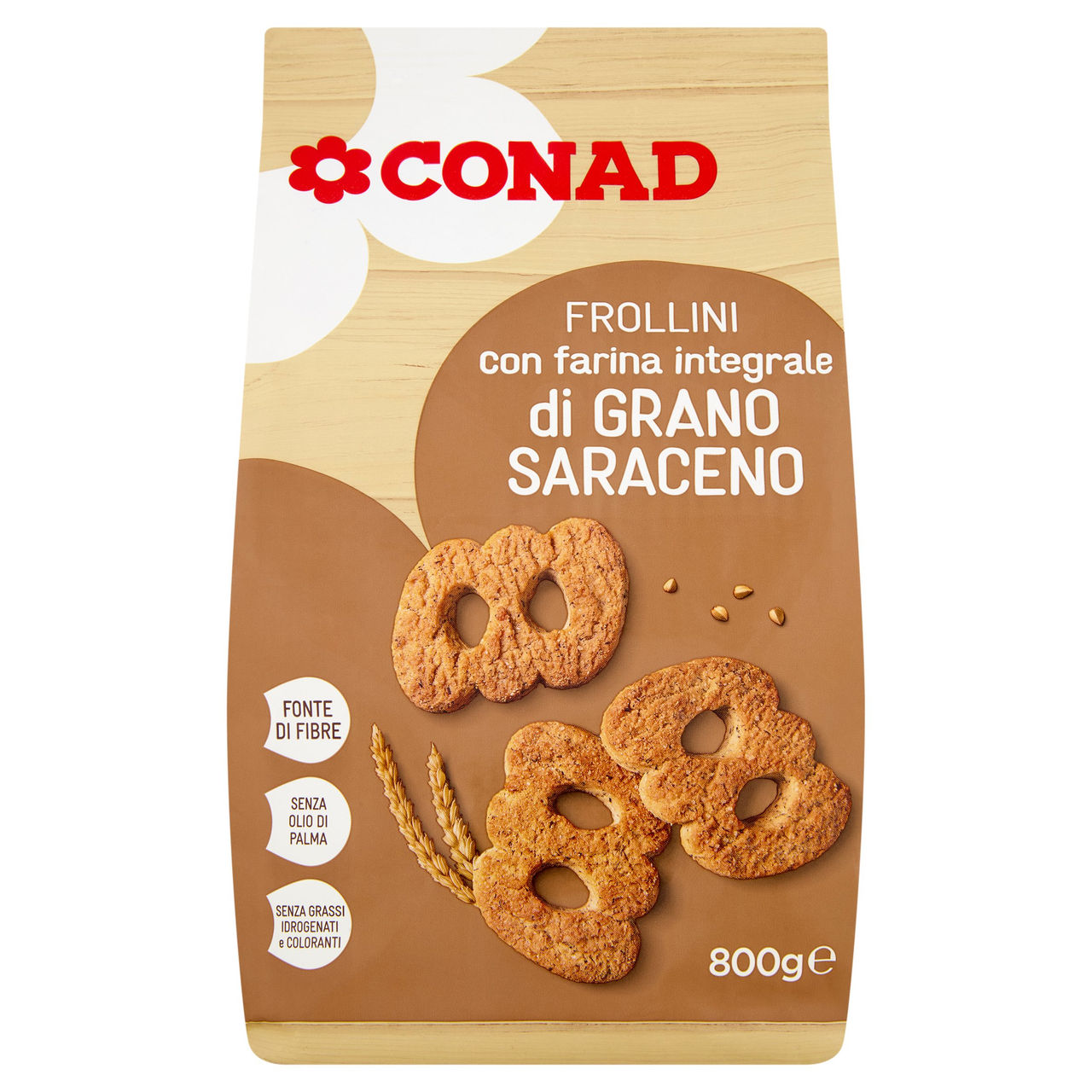 CONAD Frollini con farina integrale di Grano Saraceno 800 g