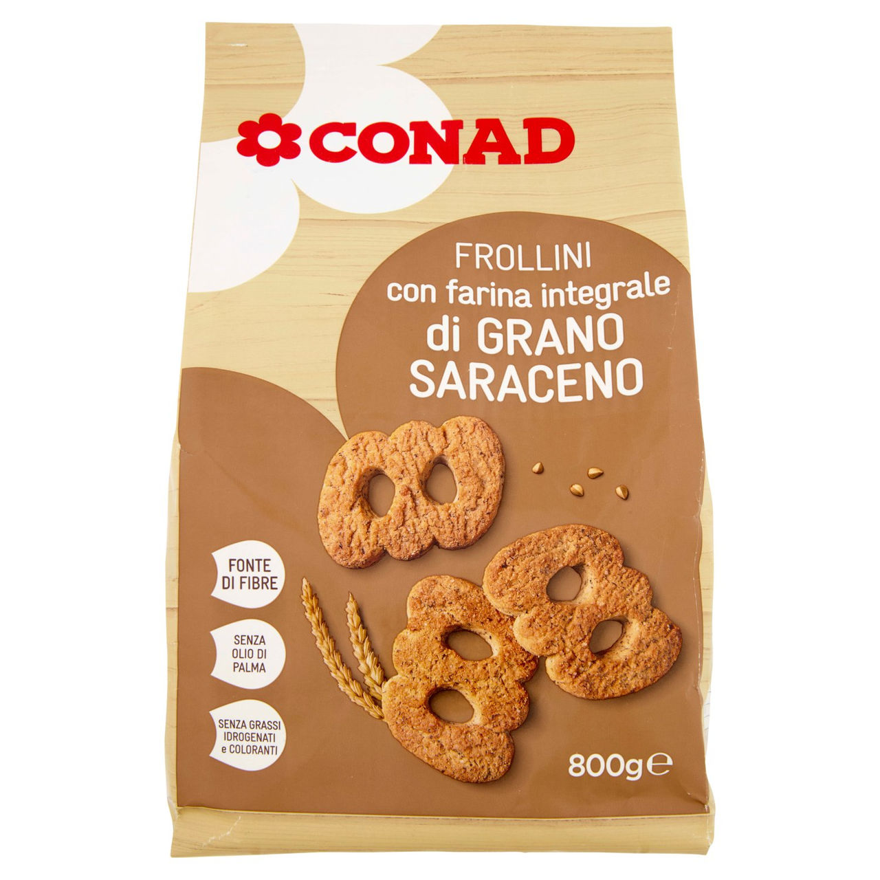 CONAD Frollini con farina integrale di Grano Saraceno 800 g