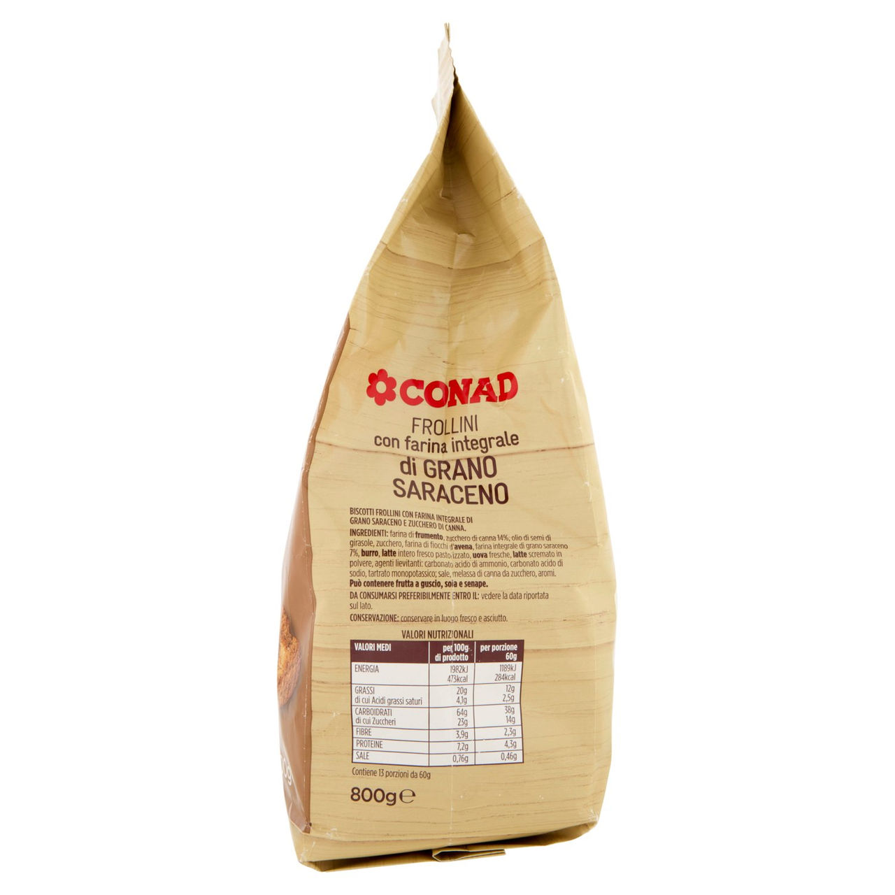 CONAD Frollini con farina integrale di Grano Saraceno 800 g