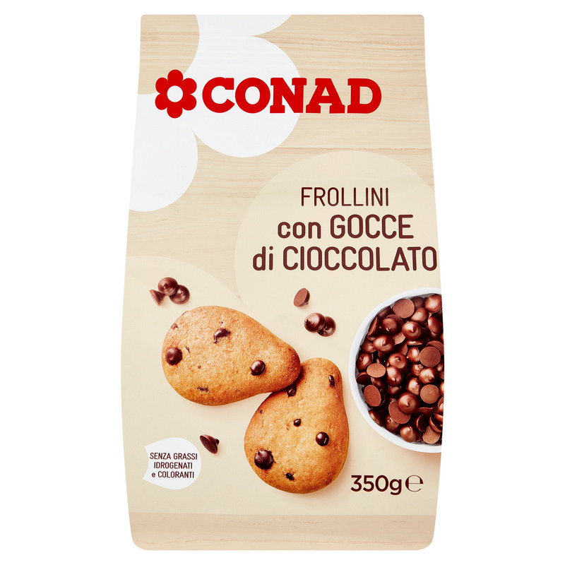 Frollini con Gocce di Cioccolato 350g Conad online | Conad