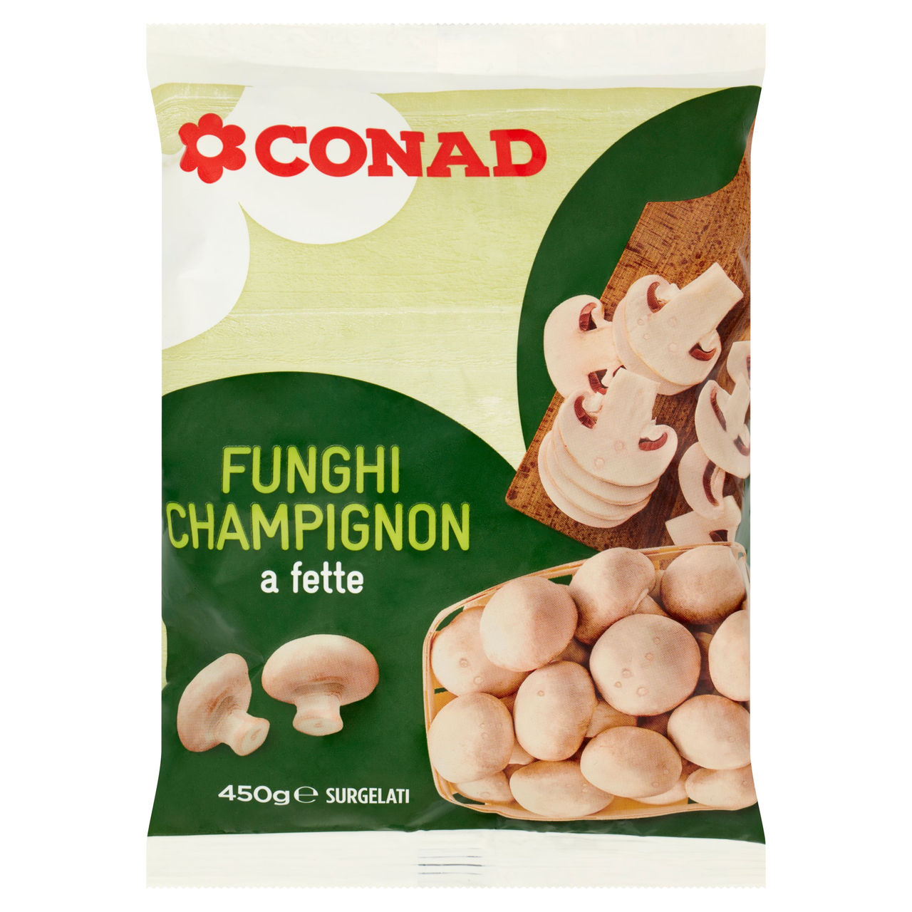 Funghi Champignon a fette Surgelati 450 g Conad