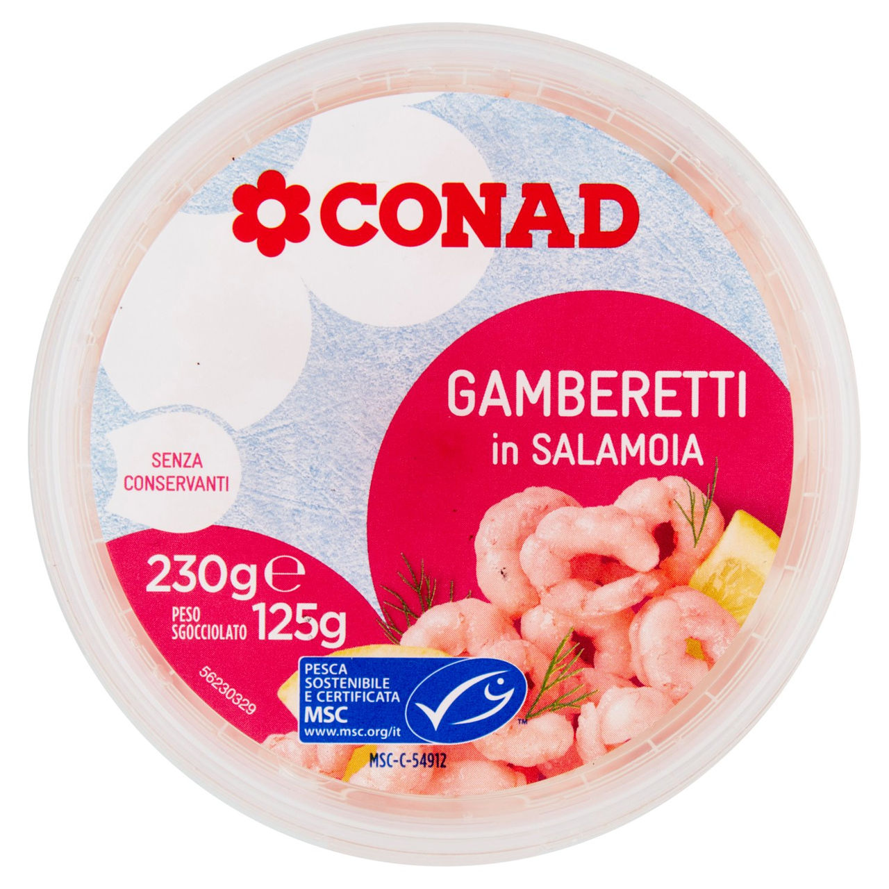 Gamberetti in Salamoia 230 g Conad