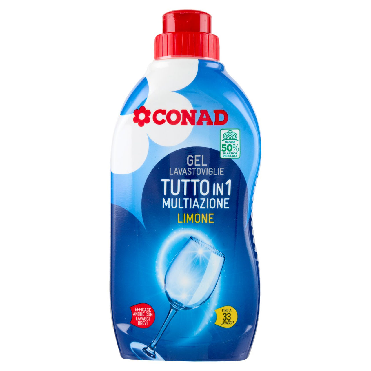 CONAD Gel Lavastoviglie Tutto in 1 Multiazione Limone 600 ml