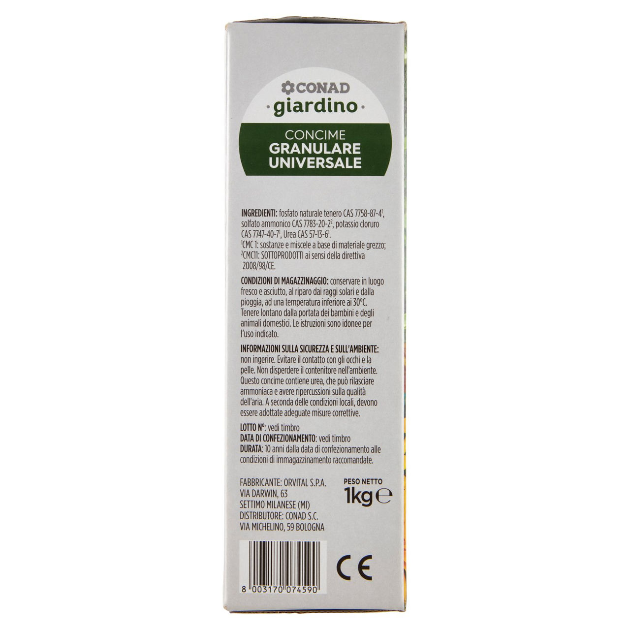 CONAD Giardino Concime Granulare Universale 1 kg