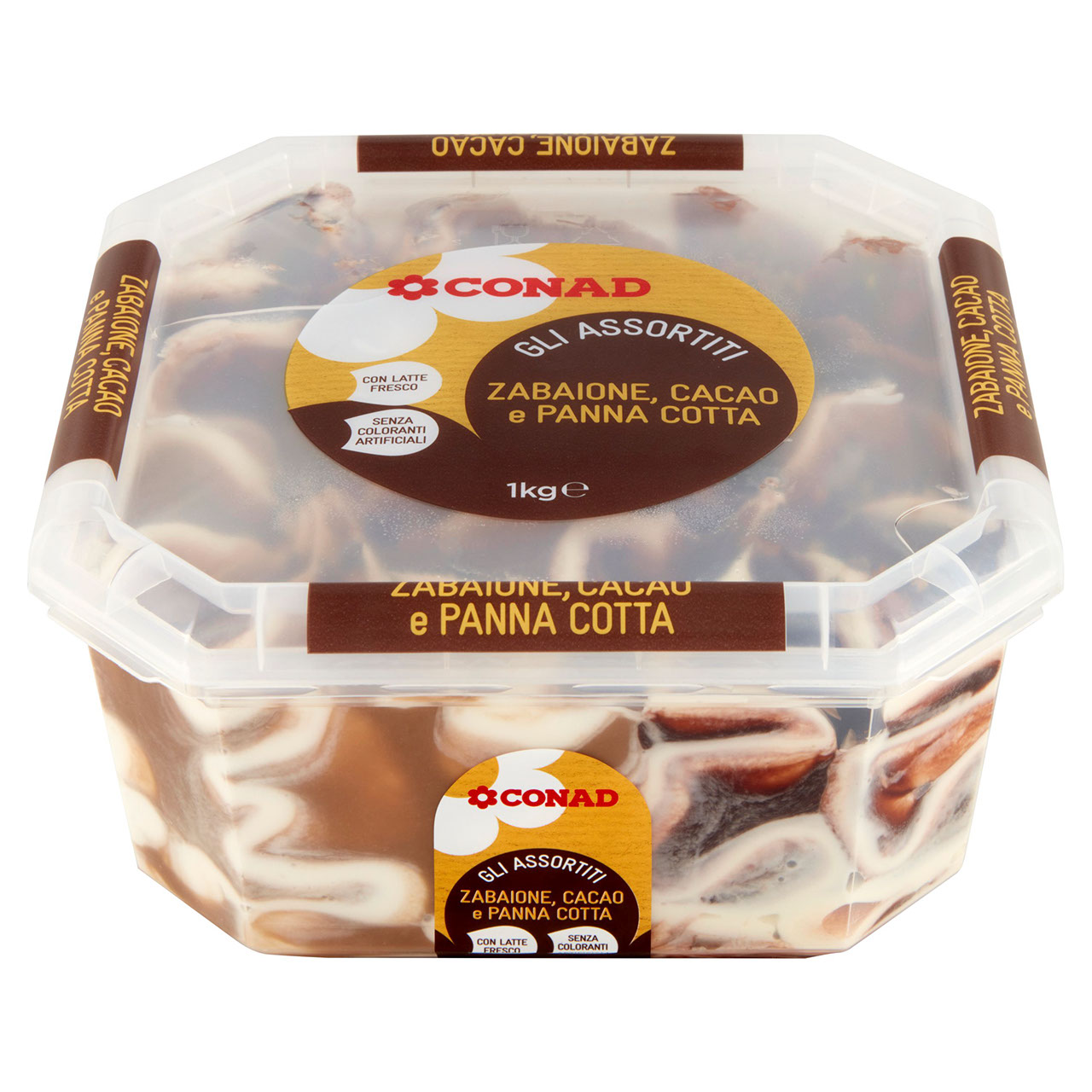 Gelato Zabaione, Cacao e Panna Cotta 1 kg Conad