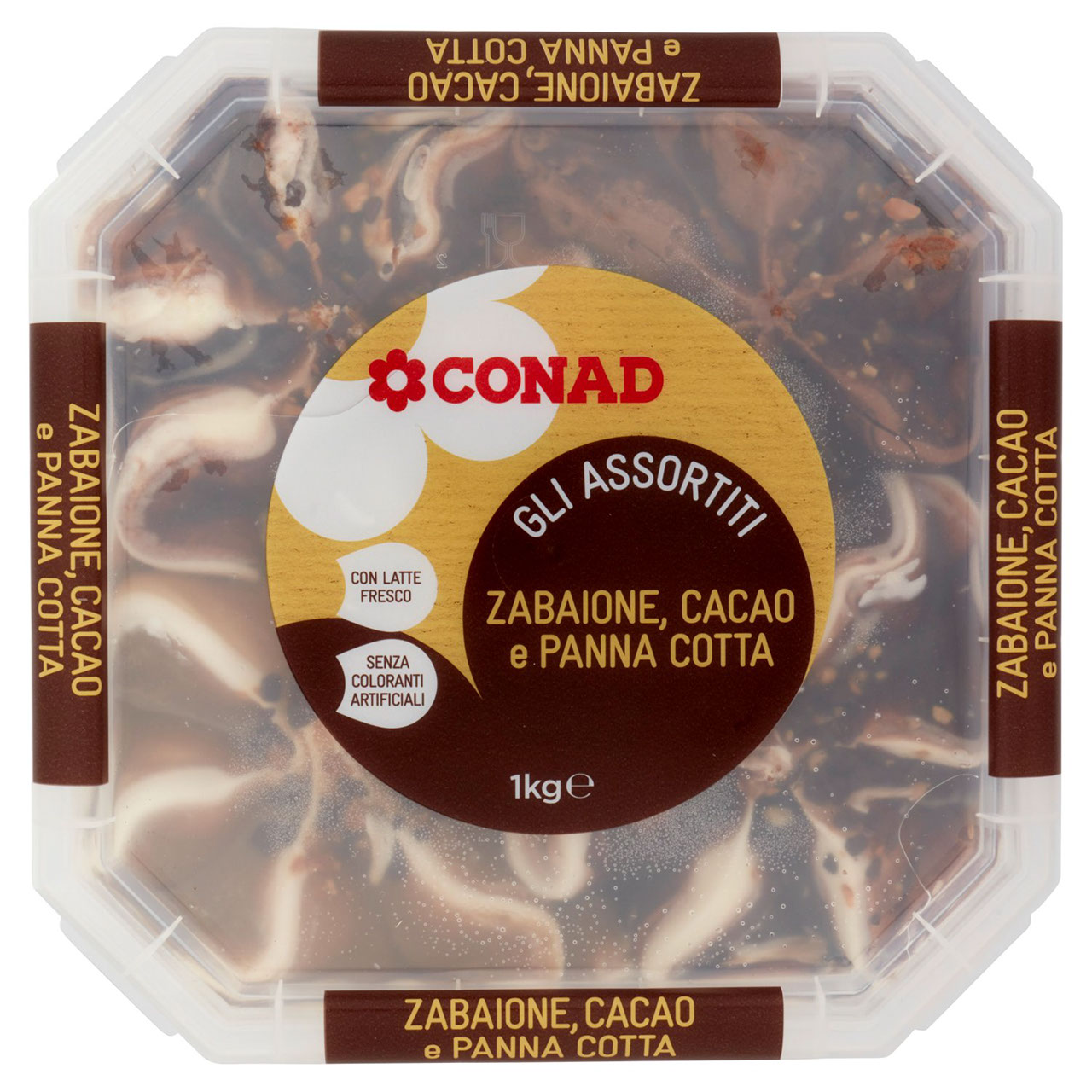 Gelato Zabaione, Cacao e Panna Cotta 1 kg Conad