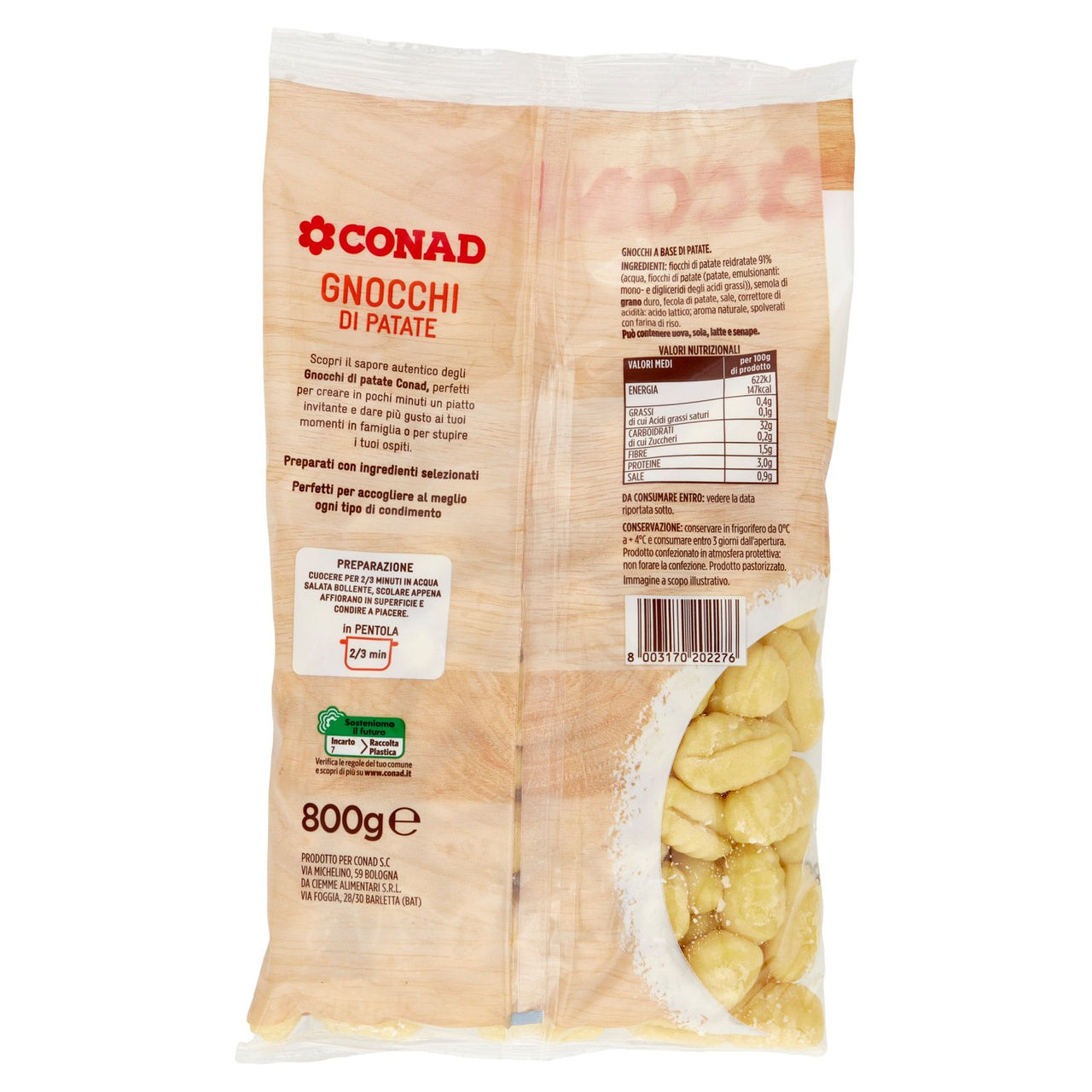 CONAD Gnocchi di Patate 800 g