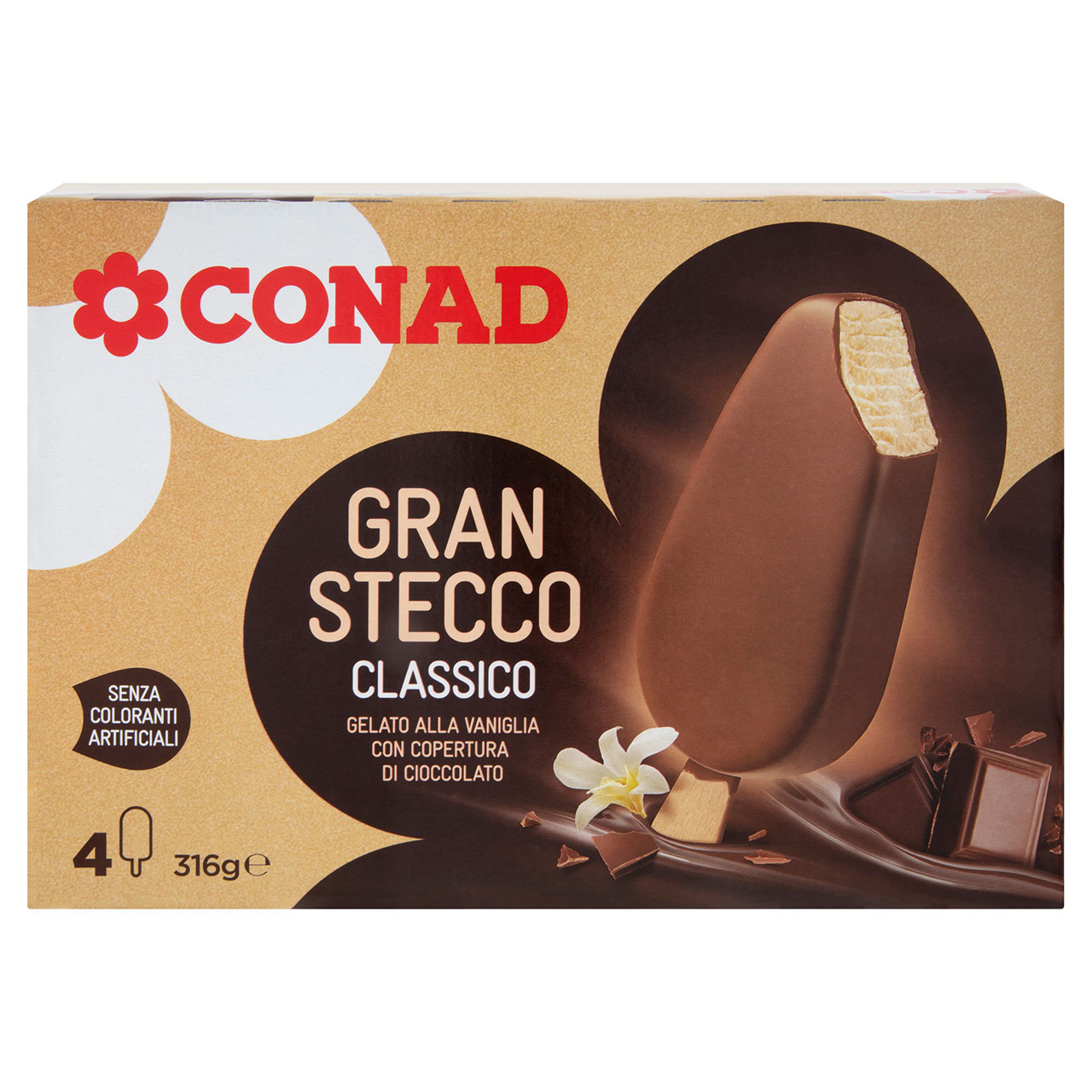Gran Stecco Vaniglia Ricoperto Di Cioccolato Conad Conad