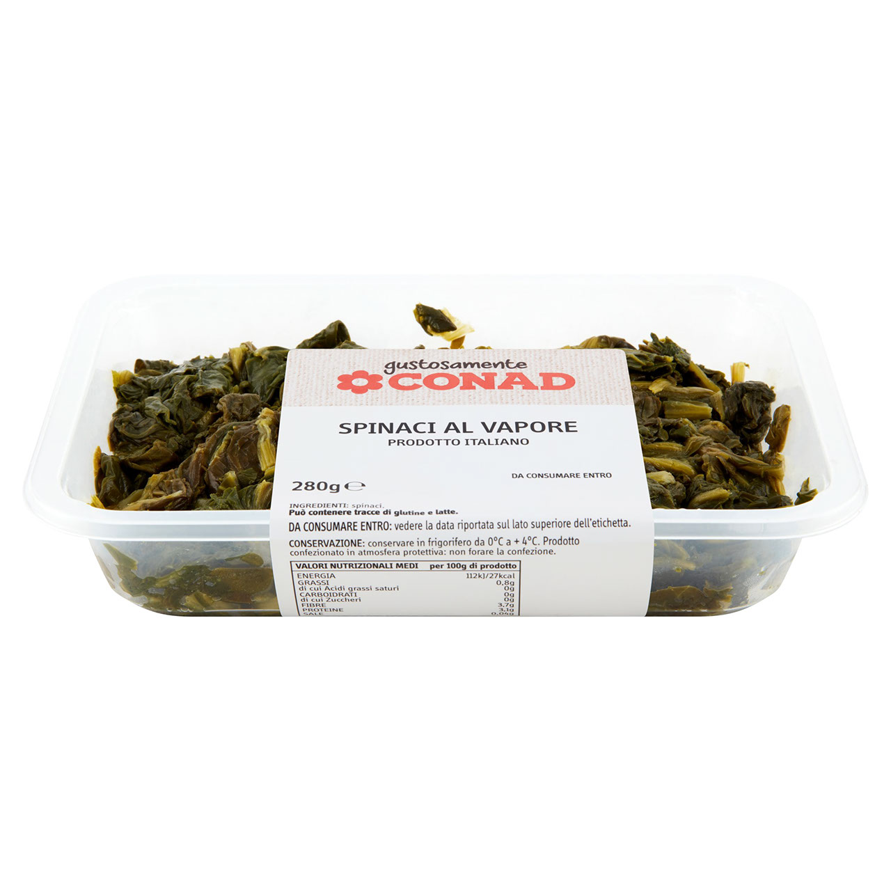 CONAD Gustosamente Spinaci al Vapore 280 g