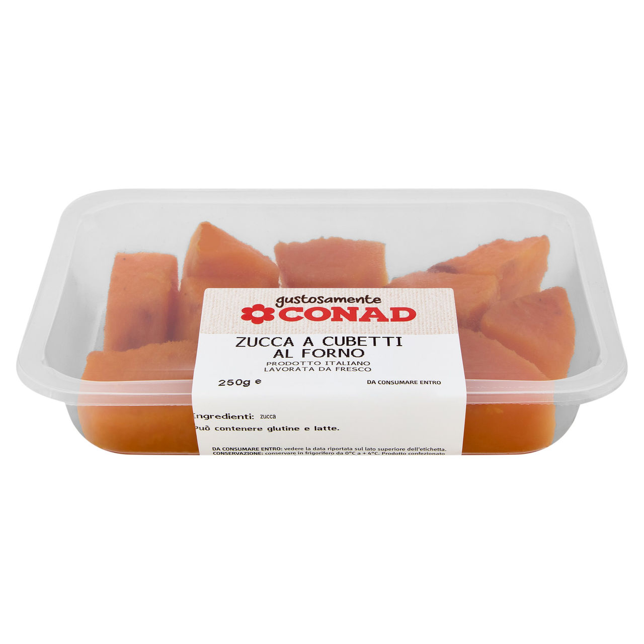 CONAD Gustosamente Zucca a Cubetti al Forno 250 g