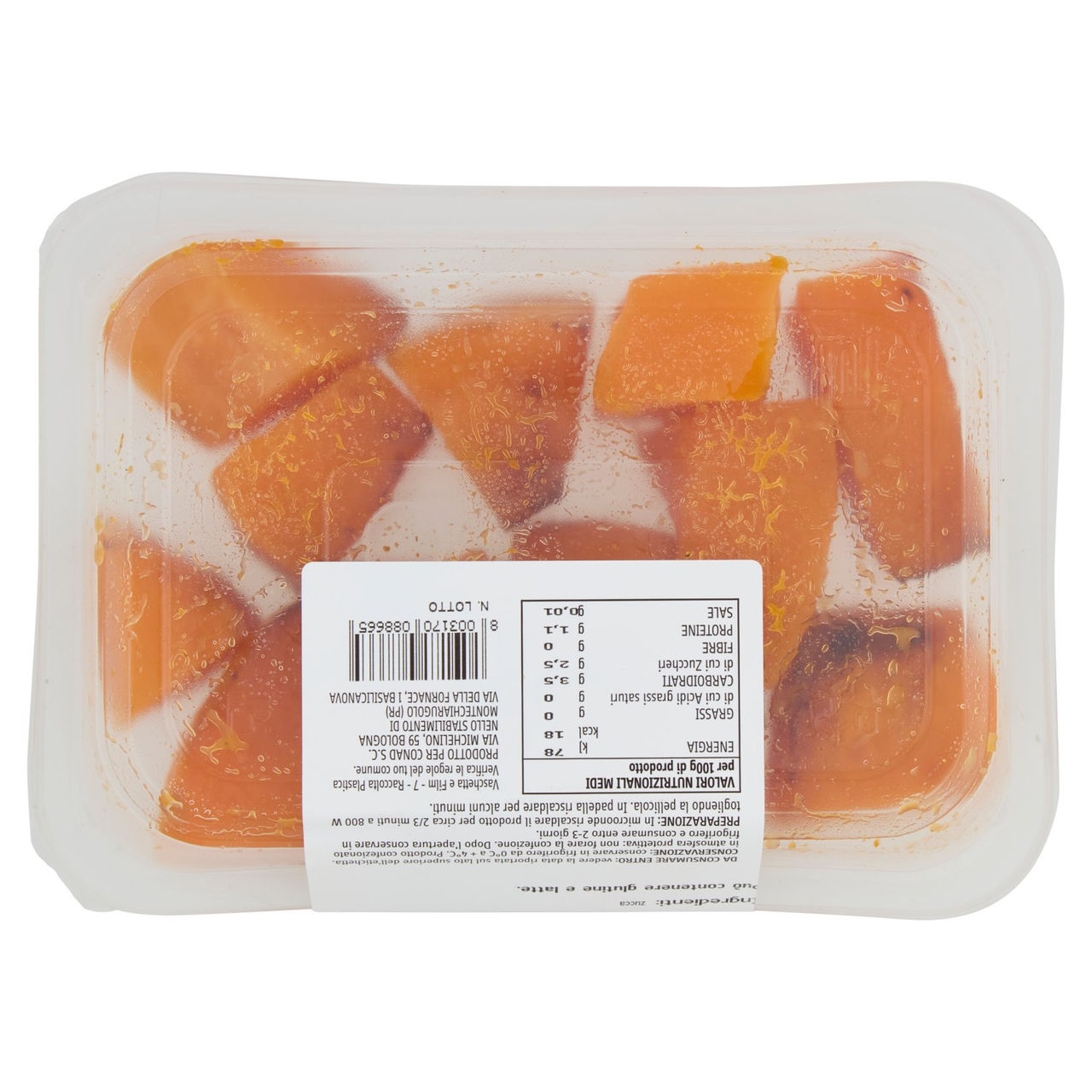 CONAD Gustosamente Zucca a Cubetti al Forno 250 g