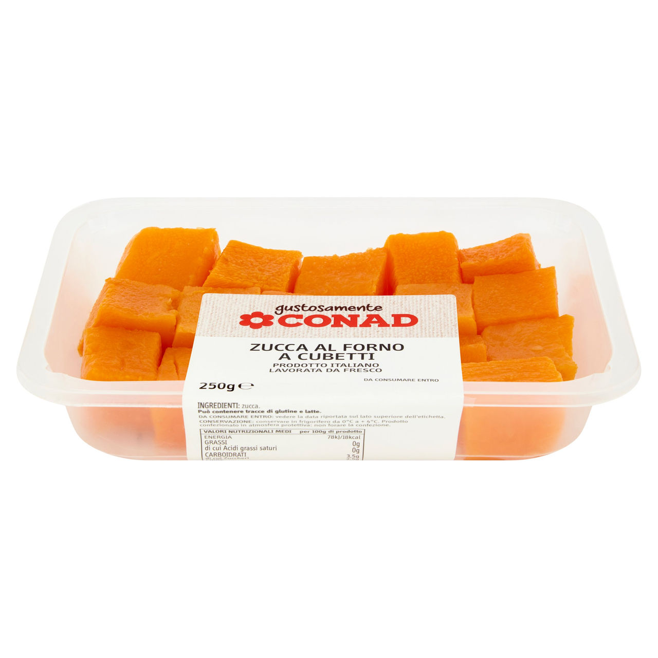CONAD Gustosamente Zucca al Forno a Cubetti 250 g