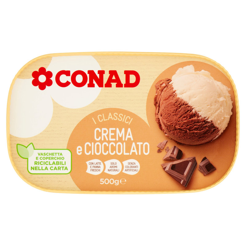 Gelato Crema e Cioccolato 500g Conad online | Conad