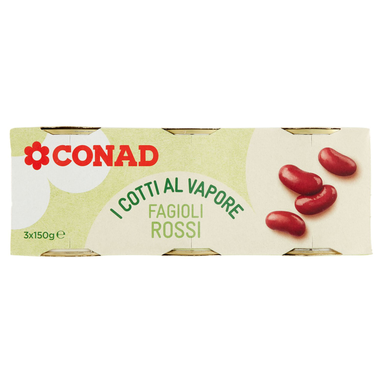 Fagioli Rossi Cotti al Vapore 3x150g Conad online