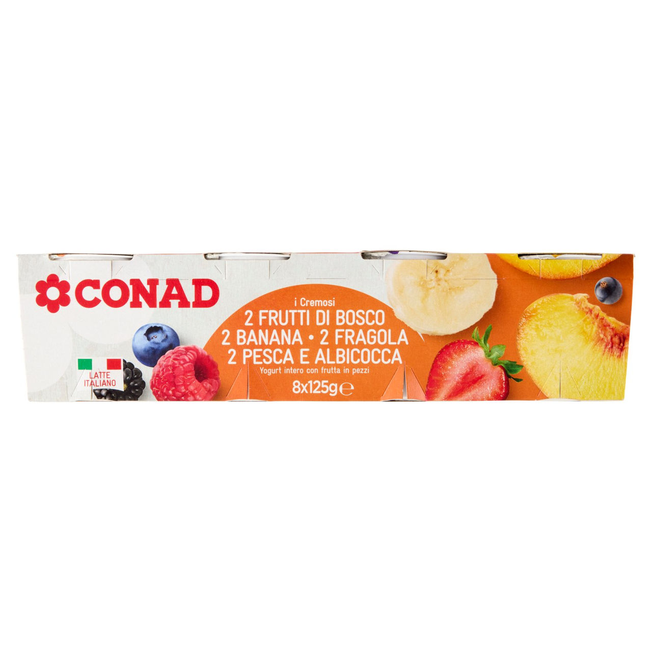 Yogurt Assortiti alla Frutta 8 x 125 g Conad