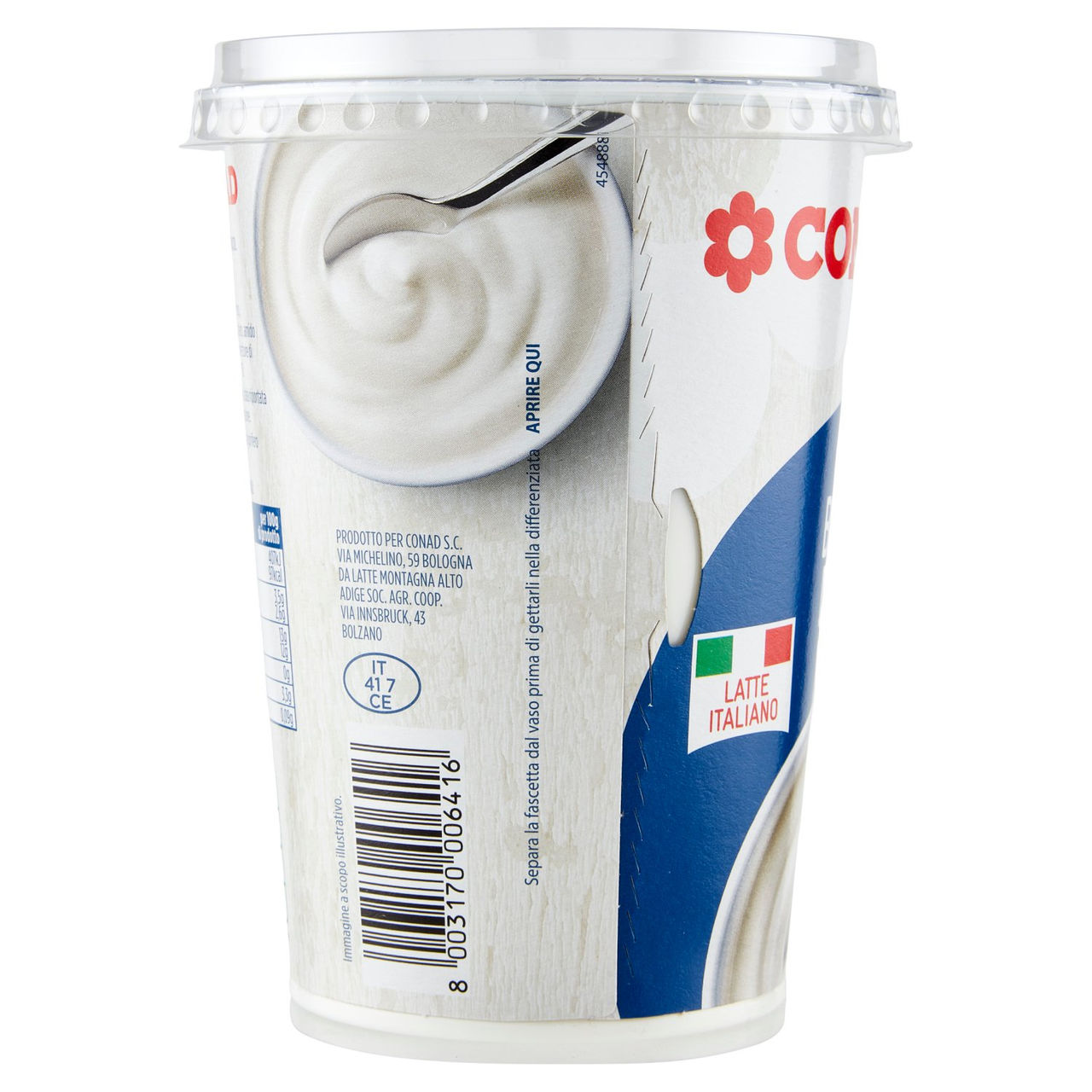 Yogurt Dolce Intero 500 g I Cremosi Bianco Conad Conad